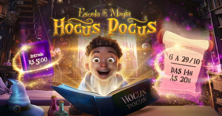 Escola de Magia Hocus Pocus é atração de outubro no Shopping Jardim das Américas