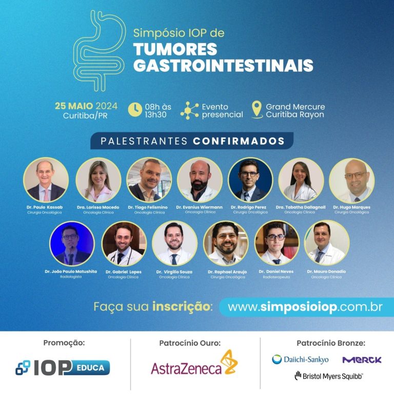 Simpósio IOP de Tumores Gastrointestinais recebe convidados nacionais e internacionais em Curitiba