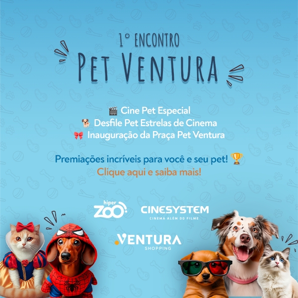 Shopping promove sessão de cinema pet e desfile inspirado em filmes