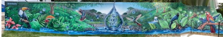 Font Life celebra 25 anos com mural artístico que une natureza, arte e sustentabilidade