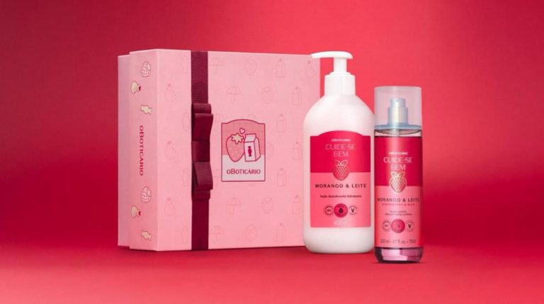 Potência dorameira: box exclusiva de pré-lançamento da linha Cuide-se Bem Morango e Leite, do Boticário, esgota em quatro dias o estoque previsto para 20