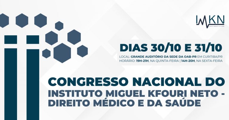 Congresso de Direito Médico e da Saúde tem início nesta quinta-feira em Curitiba