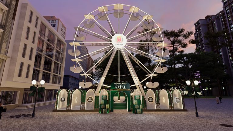 O Boticário celebra o Natal de Curitiba com Roda-Gigante e árvore decorada na Rua VX de Novembro