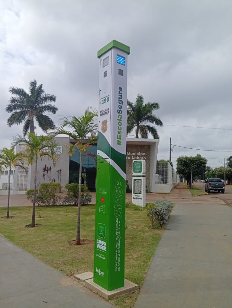 Postos eletrônicos de policiamento transformam escolas de Campo Verde em espaços mais protegidos