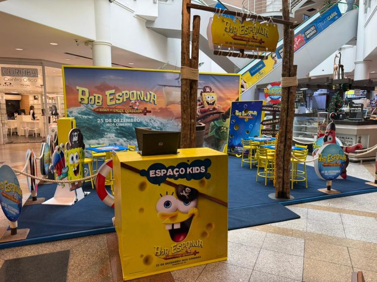 Arena temática do novo filme do Bob Esponja é a atraçao de férias 
