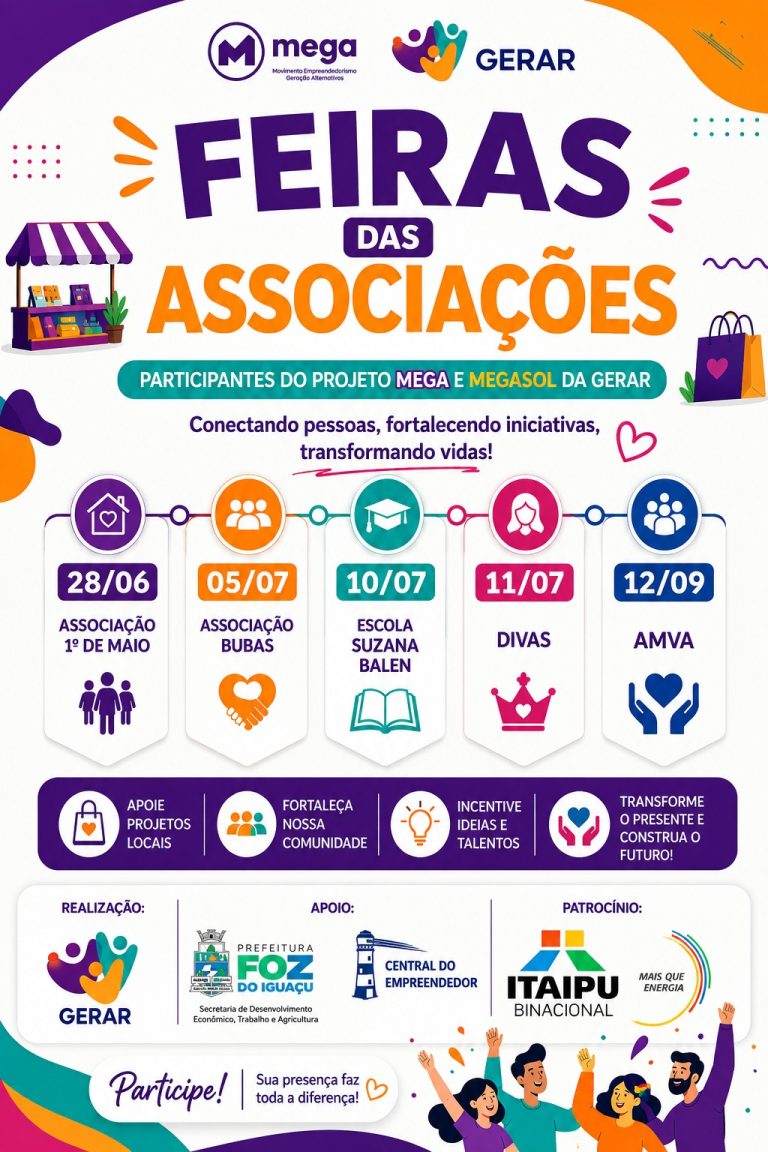 Feiras das Associações levam empreendedorismo, economia solidária e geração de renda para comunidades da região Oeste do Paraná
