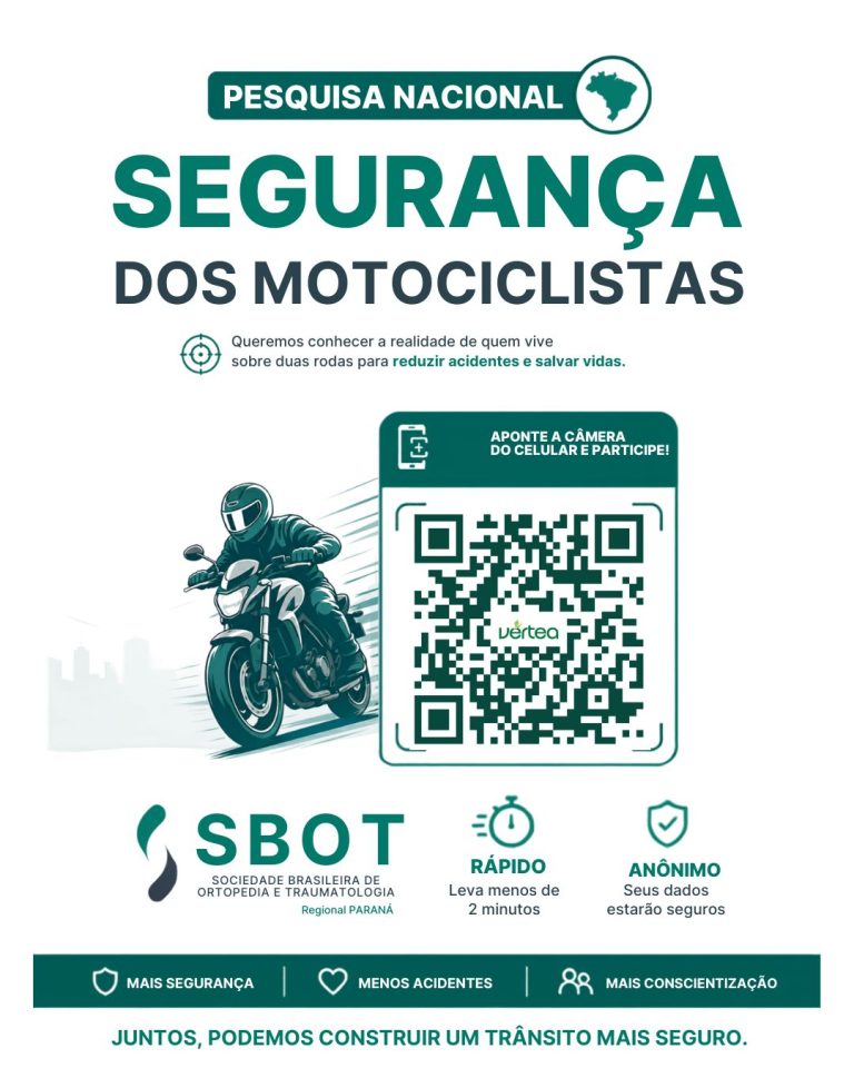 SBOT-PR reforça campanha nacional e mobiliza motociclistas paranaenses para pesquisa sobre comportamento no trânsito